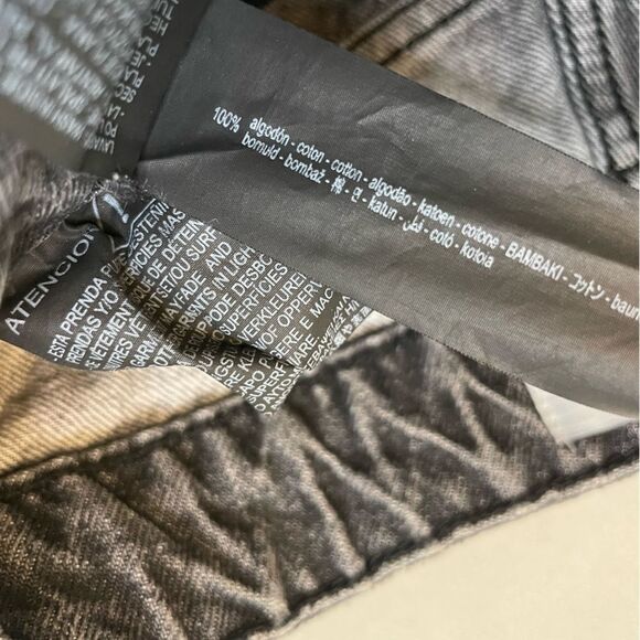 ZARA Cut Off Denim Jean Shorts Women Size 2 Black 6840 099 - Picture 5 of 6